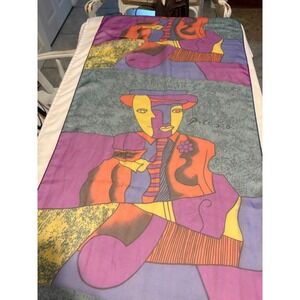 Picaso Themed Rectangular‎ Sheer Scarf